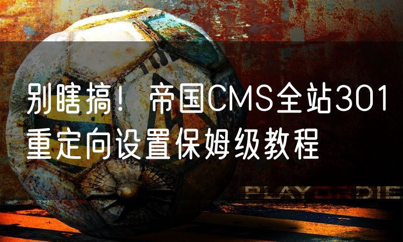 别瞎搞！帝国CMS全站301重定向设置保姆级教程