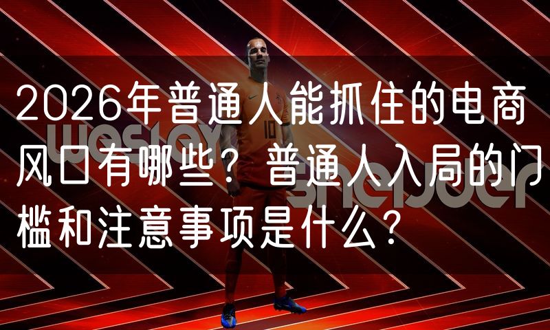 2026年普通人能抓住的电商风口有哪些？普通人入局的门槛和注意事项是什么？