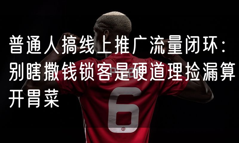 普通人搞线上推广流量闭环：别瞎撒钱锁客是硬道理捡漏算开胃菜