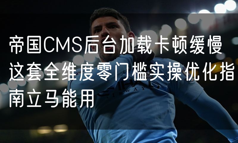 帝国CMS后台加载卡顿缓慢这套全维度零门槛实操优化指南立马能用