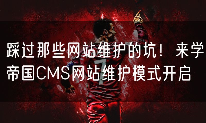 踩过那些网站维护的坑!来学帝国CMS网站维护模式开启