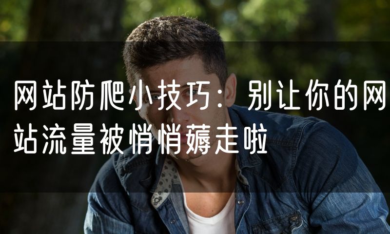 网站防爬小技巧:别让你的网站流量被悄悄薅走啦