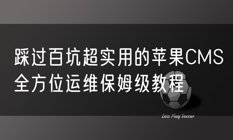 踩过百坑超实用的苹果CMS全方位运维保姆级教程