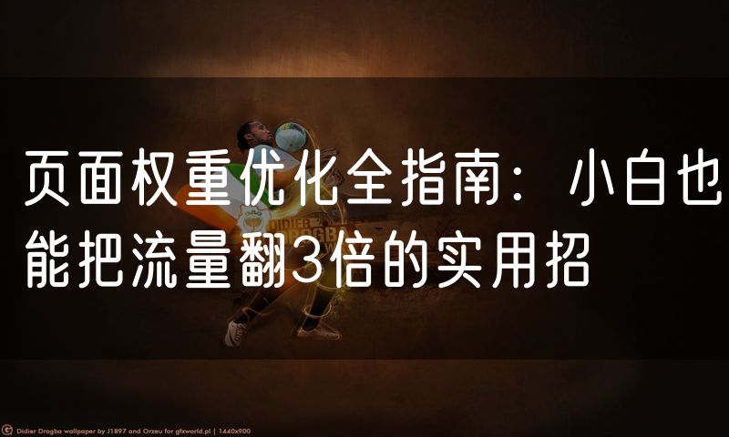页面权重优化全指南：小白也能把流量翻3倍的实用招