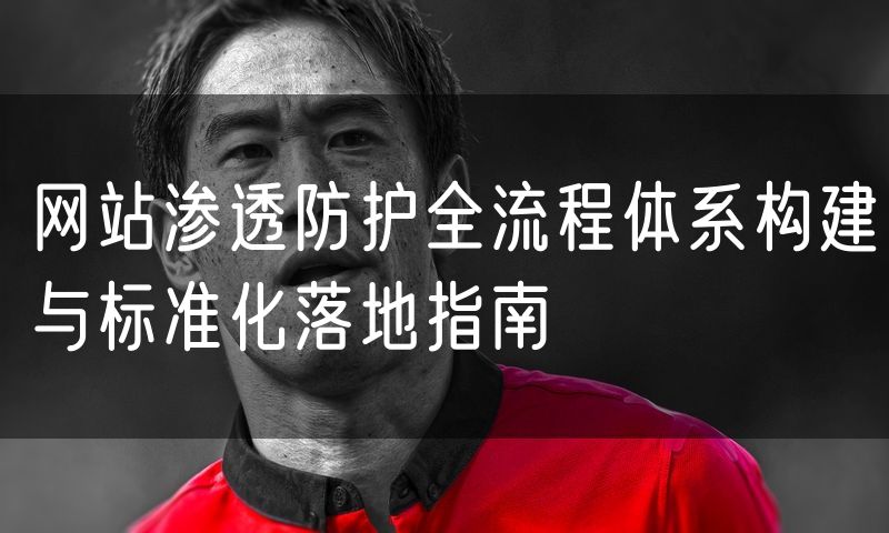 网站渗透防护全流程体系构建与标准化落地指南
