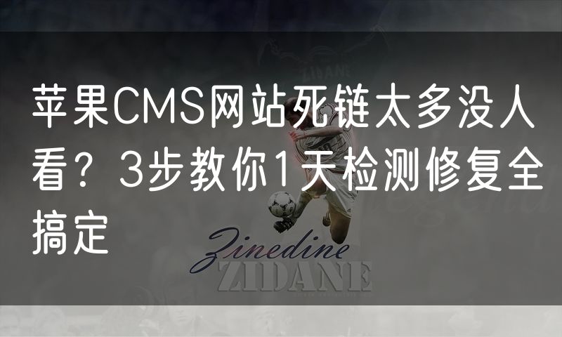 苹果CMS网站死链太多没人看?3步教你1天检测修复全搞定