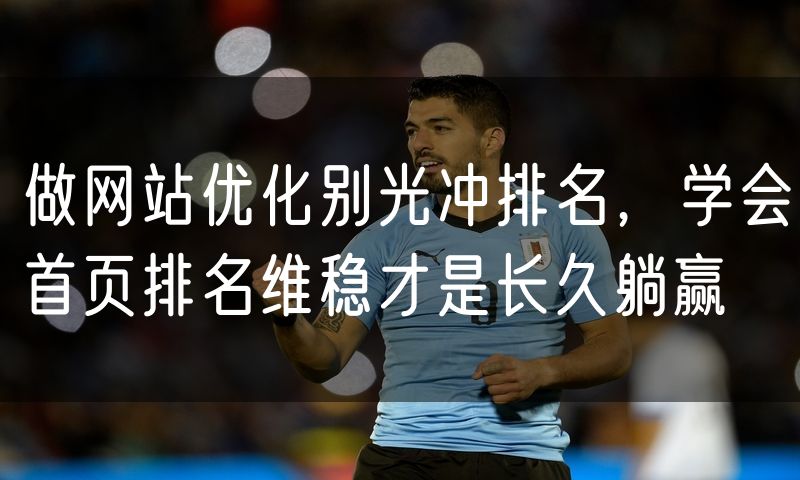 做网站优化别光冲排名,学会首页排名维稳才是长久躺赢
