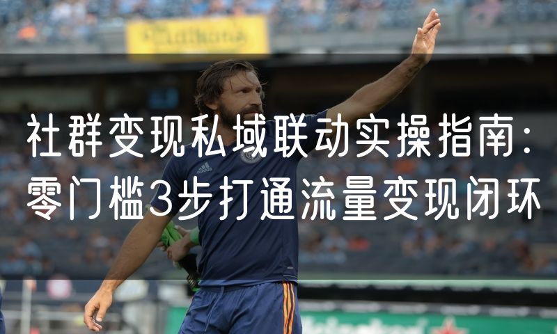 社群变现私域联动实操指南：零门槛3步打通流量变现闭环