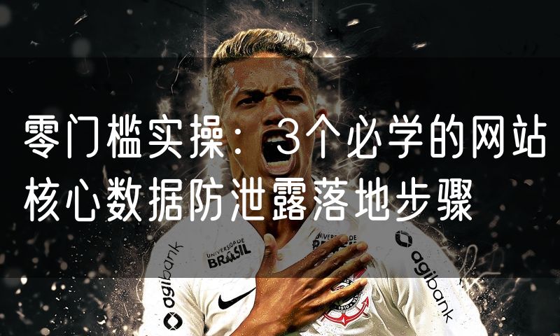 零门槛实操:3个必学的网站核心数据防泄露落地步骤