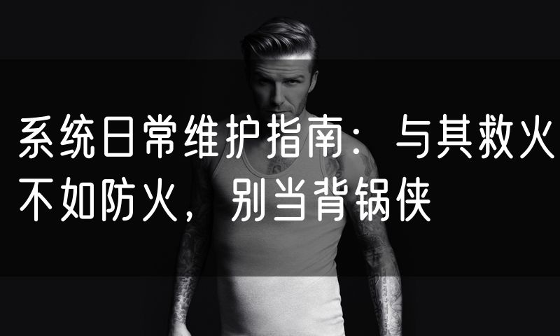 系统日常维护指南:与其救火不如防火,别当背锅侠