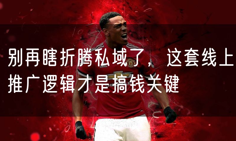 别再瞎折腾私域了,这套线上推广逻辑才是搞钱关键