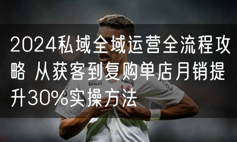 2024私域全域运营全流程攻略 从获客到复购单店月销提升30%实操方法