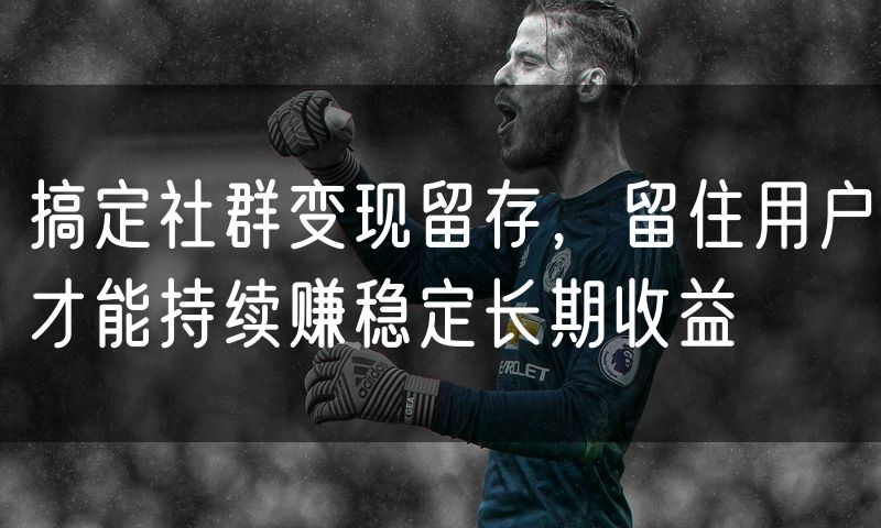 搞定社群变现留存，留住用户才能持续赚稳定长期收益