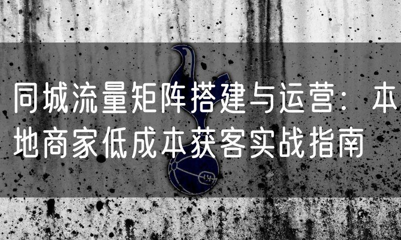 同城流量矩阵搭建与运营:本地商家低成本获客实战指南