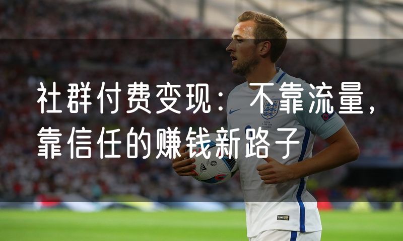 社群付费变现：不靠流量，靠信任的赚钱新路子