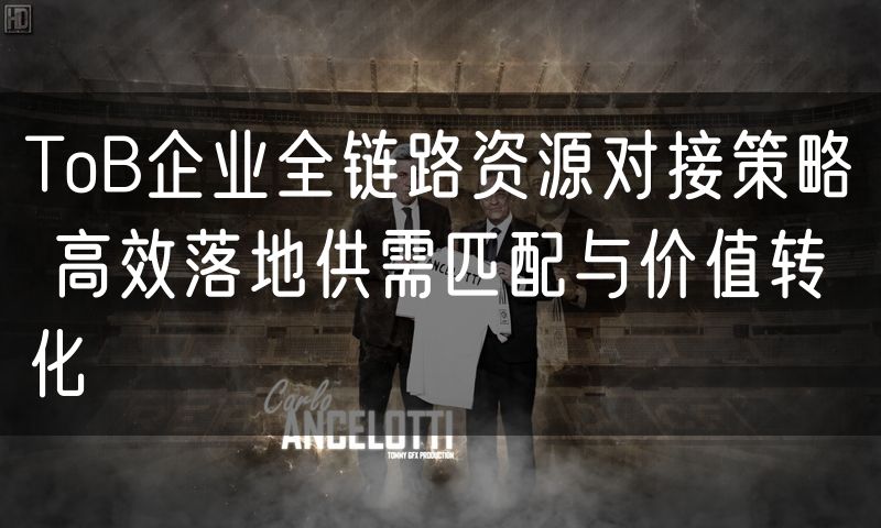 ToB企业全链路资源对接策略 高效落地供需匹配与价值转化