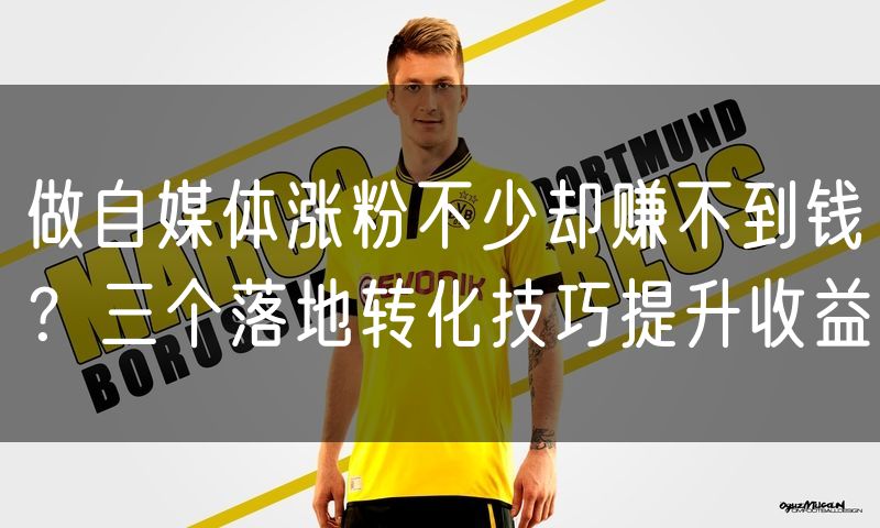 做自媒体涨粉不少却赚不到钱?三个落地转化技巧提升收益
