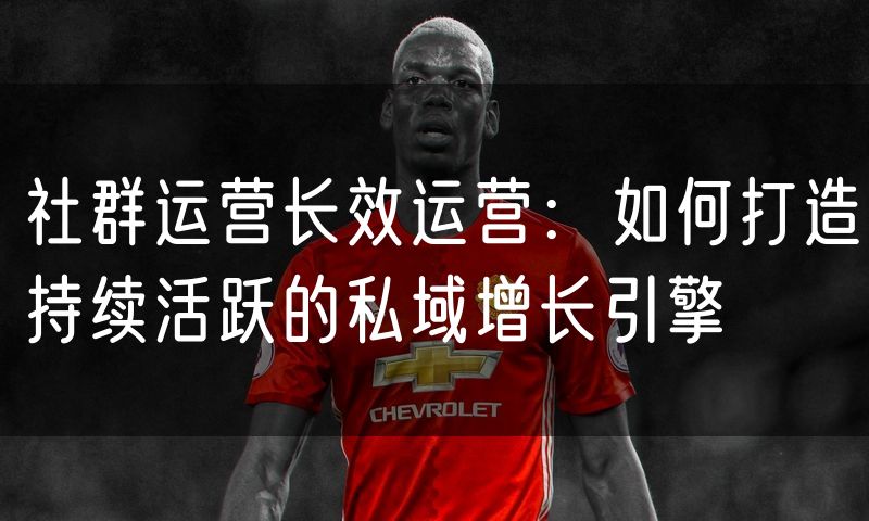 社群运营长效运营:如何打造持续活跃的私域增长引擎