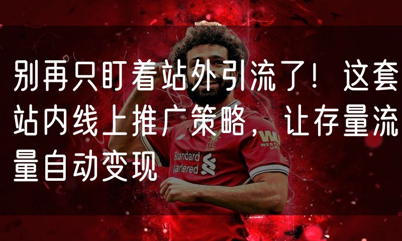 别再只盯着站外引流了！这套站内线上推广策略，让存量流量自动变现