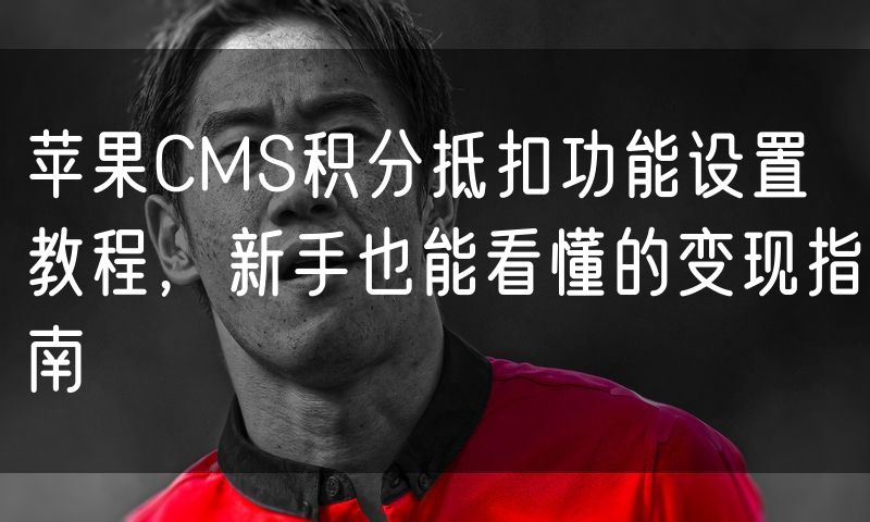 苹果CMS积分抵扣功能设置教程,新手也能看懂的变现指南