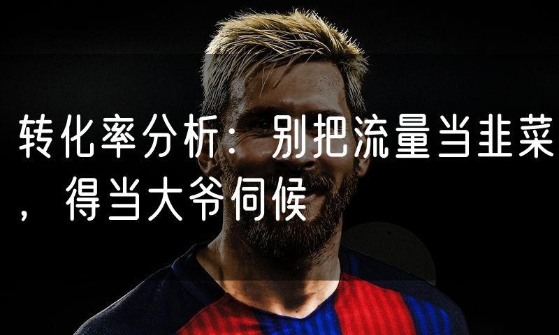 转化率分析:别把流量当韭菜,得当大爷伺候