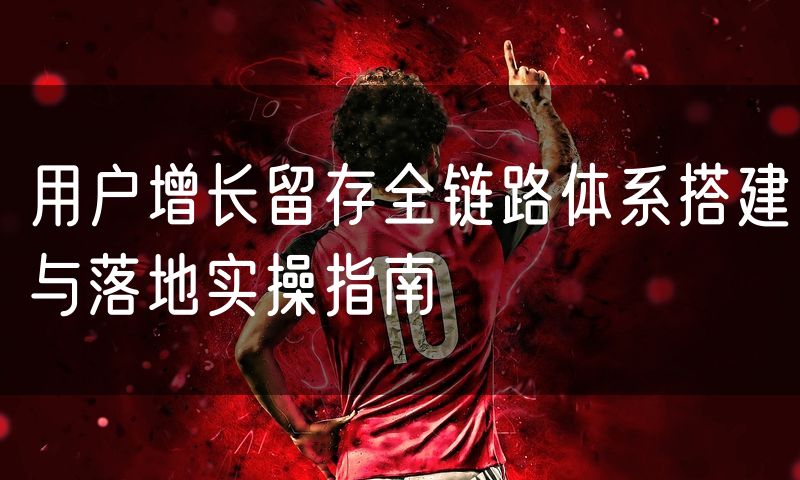 用户增长留存全链路体系搭建与落地实操指南