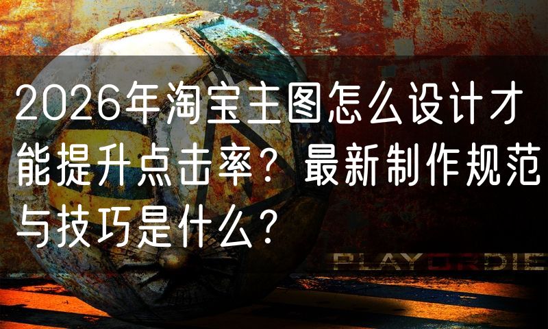 2026年淘宝主图怎么设计才能提升点击率？最新制作规范与技巧是什么？