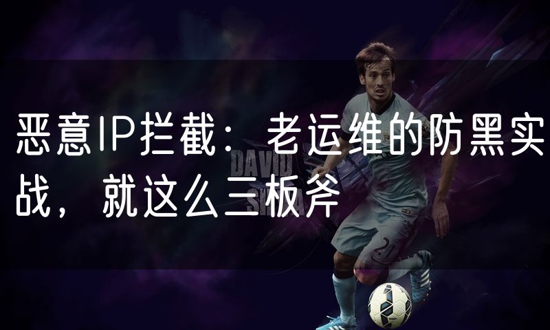 恶意IP拦截：老运维的防黑实战，就这么三板斧