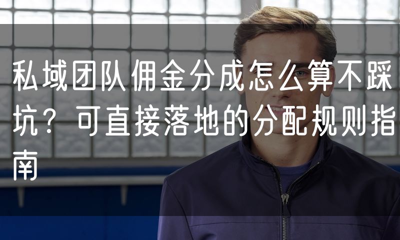 私域团队佣金分成怎么算不踩坑？可直接落地的分配规则指南