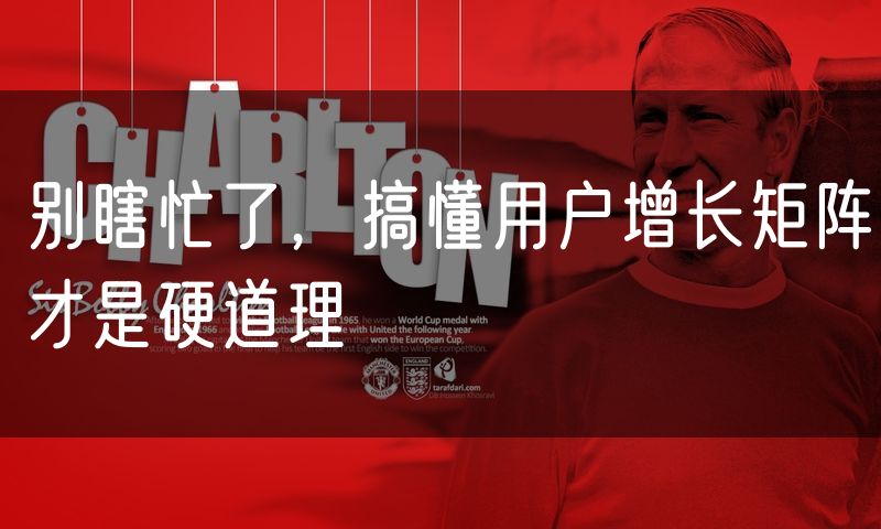 别瞎忙了,搞懂用户增长矩阵才是硬道理